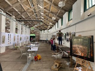 Setting up for Exhibition